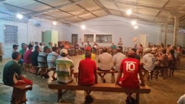 Reunião com agricultores da DPD da área Araçá em Cunhaporã e Saudades