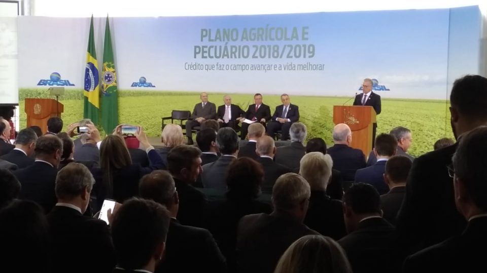 Governo anuncia R$ 194,3 bilhões para Plano Agrícola e Pecuário 2018/2019